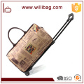 Waterproof Polyester Travel Bag With Trolley Lightweight Duffle Bag